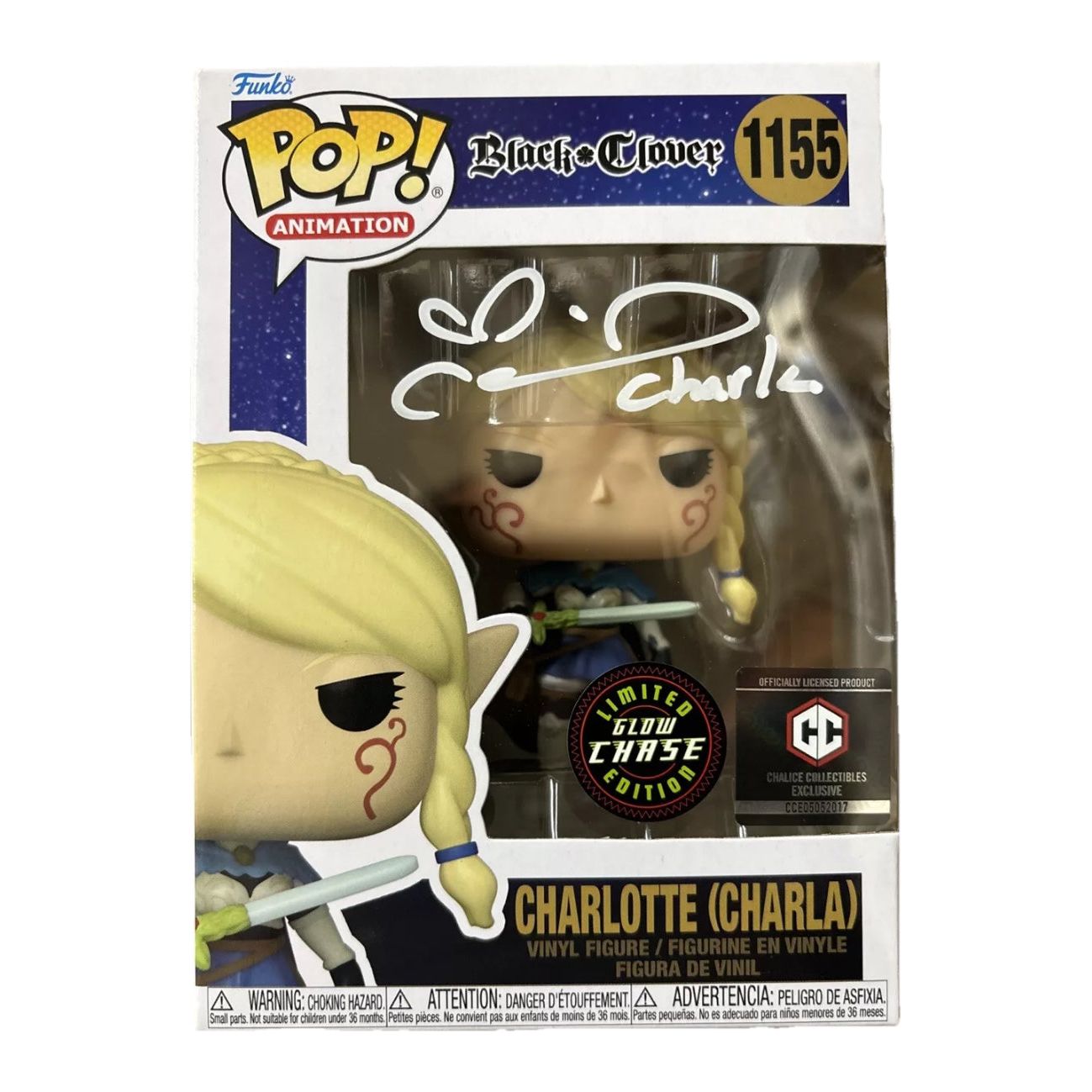 Funko 2024 Pop- Black Clover- Charlotte- GITD Chalice Collectibles Exclusive