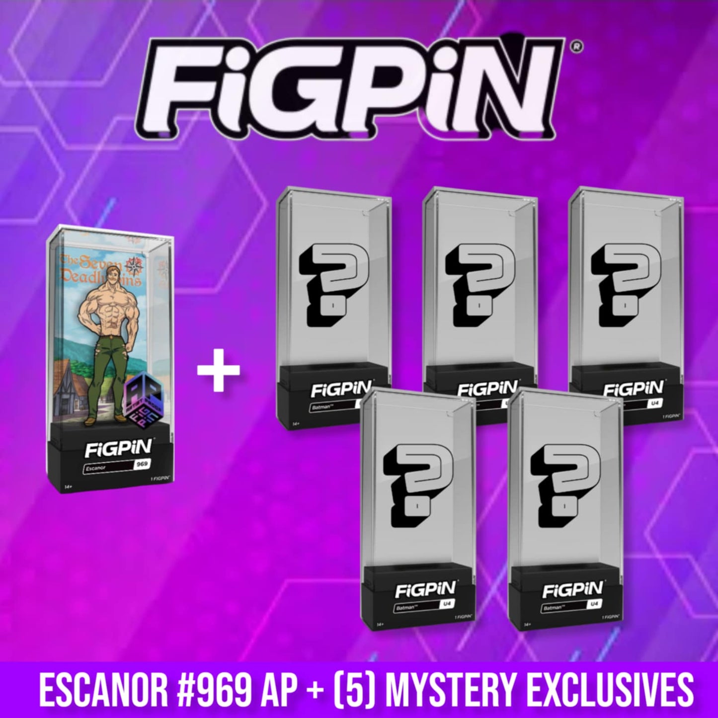 FIGPIN Escanor #969 Seven Deadly Sins ARTIST PROOF + (5) MYSTERY EXCLUSIVE PICK YOUR AP BUNDLE