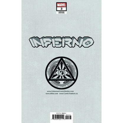 INFERNO #3 (OF 4) UNKNOWN COMICS DAVID NAKAYAMA EXCLUSIVE VIRGIN COLOR BLEED VAR (11/24/2021) (12/08/2021)