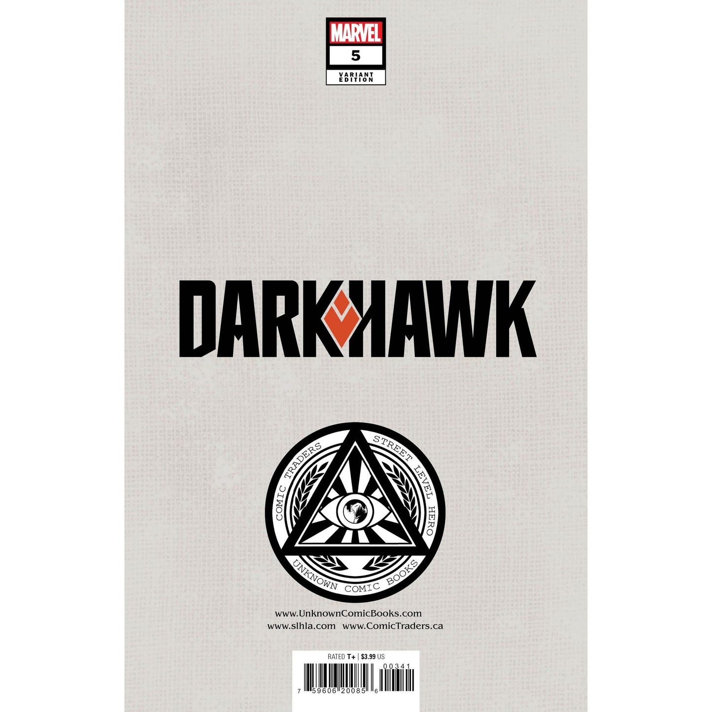 DARKHAWK #5 (OF 5) UNKNOWN COMICS TAURIN CLARKE EXCLUSIVE VIRGIN VAR (12/22/2021) (01/12/2022)