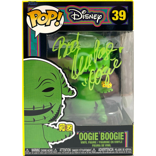 Ken Page signed Oogie Boogie Funko Pop! The Nightmare Before Christmas Black Light #39 JSA Authenticated autograph