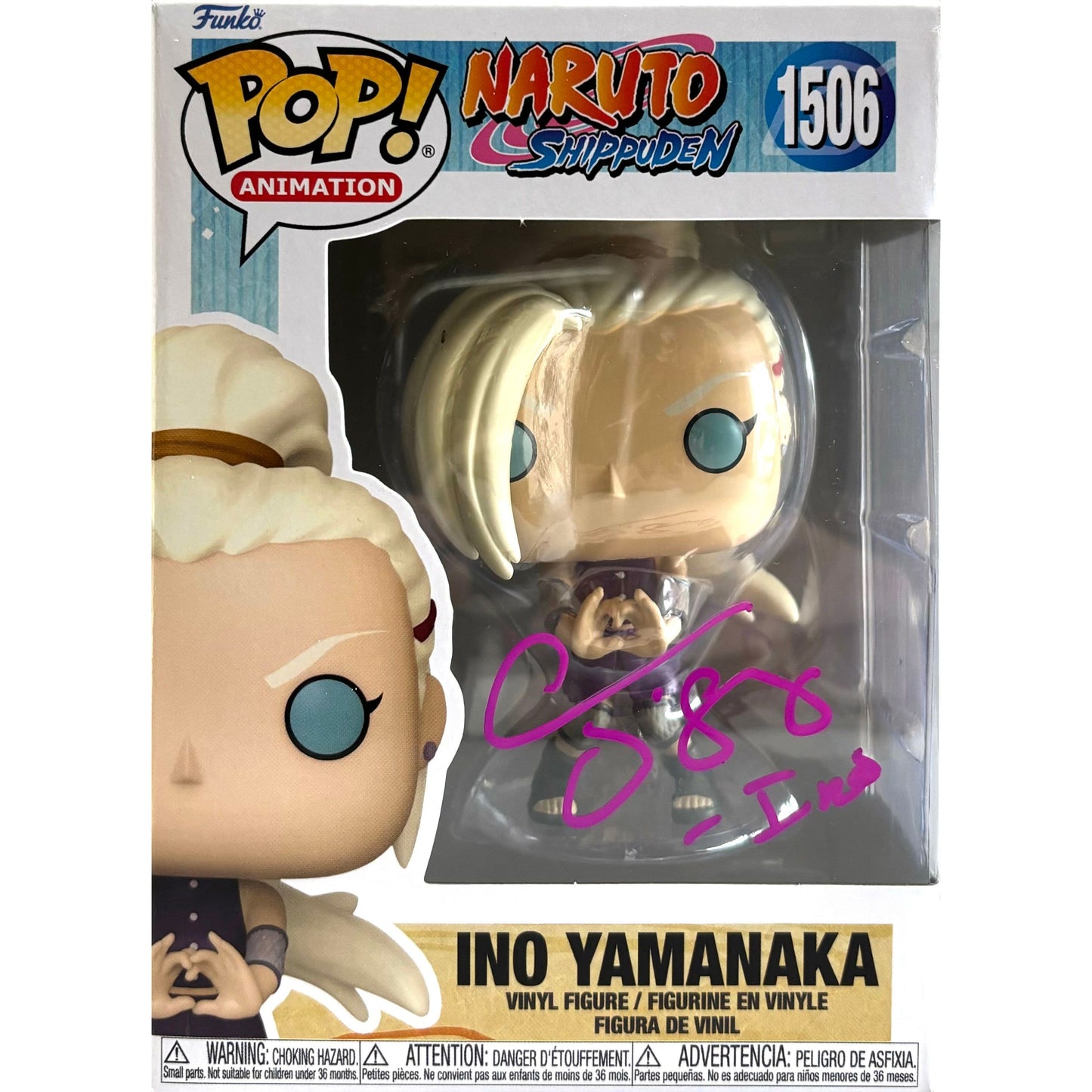 Colleen O'Shaughnessey signed  Ino Yamanaka Funko POP! Naruto #1506 JSA Authenticated autograph