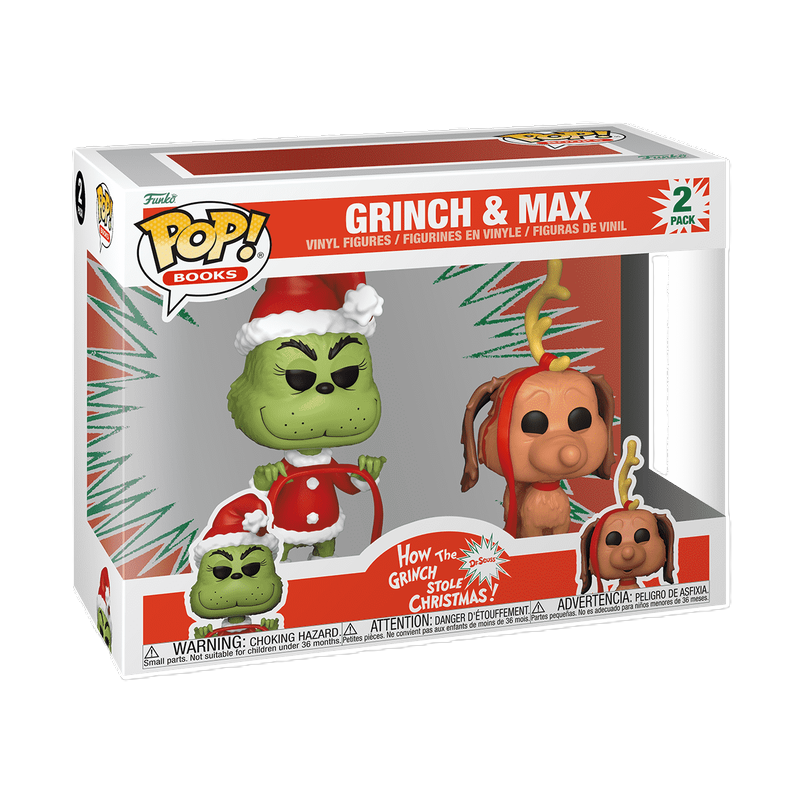 Funko Pop! Grinch & Max from How the Grinch Stole Christmas by Dr. Seuss 2-pack