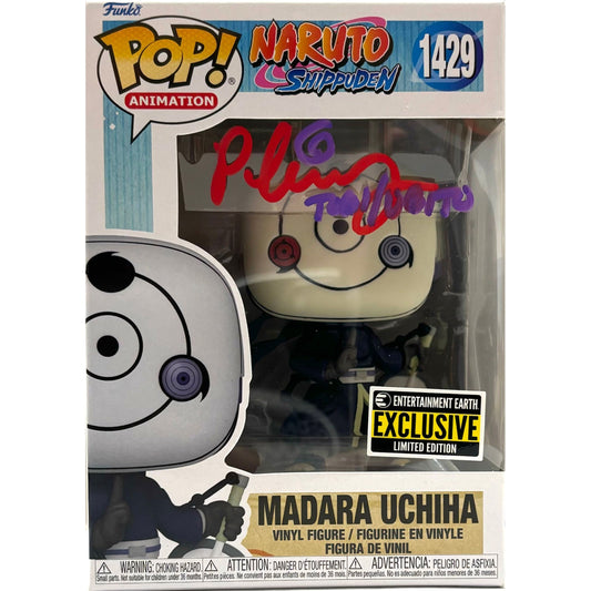 Michael Yurchak signed Madara Uchiha Funko POP! Naruto #1429 JSA Authenticated autograph