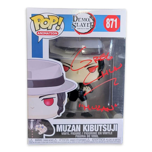 Greg Chun signed Muzan Kibutsuji Funko Pop! Demon Slayer #871 JSA Authenticated autograph