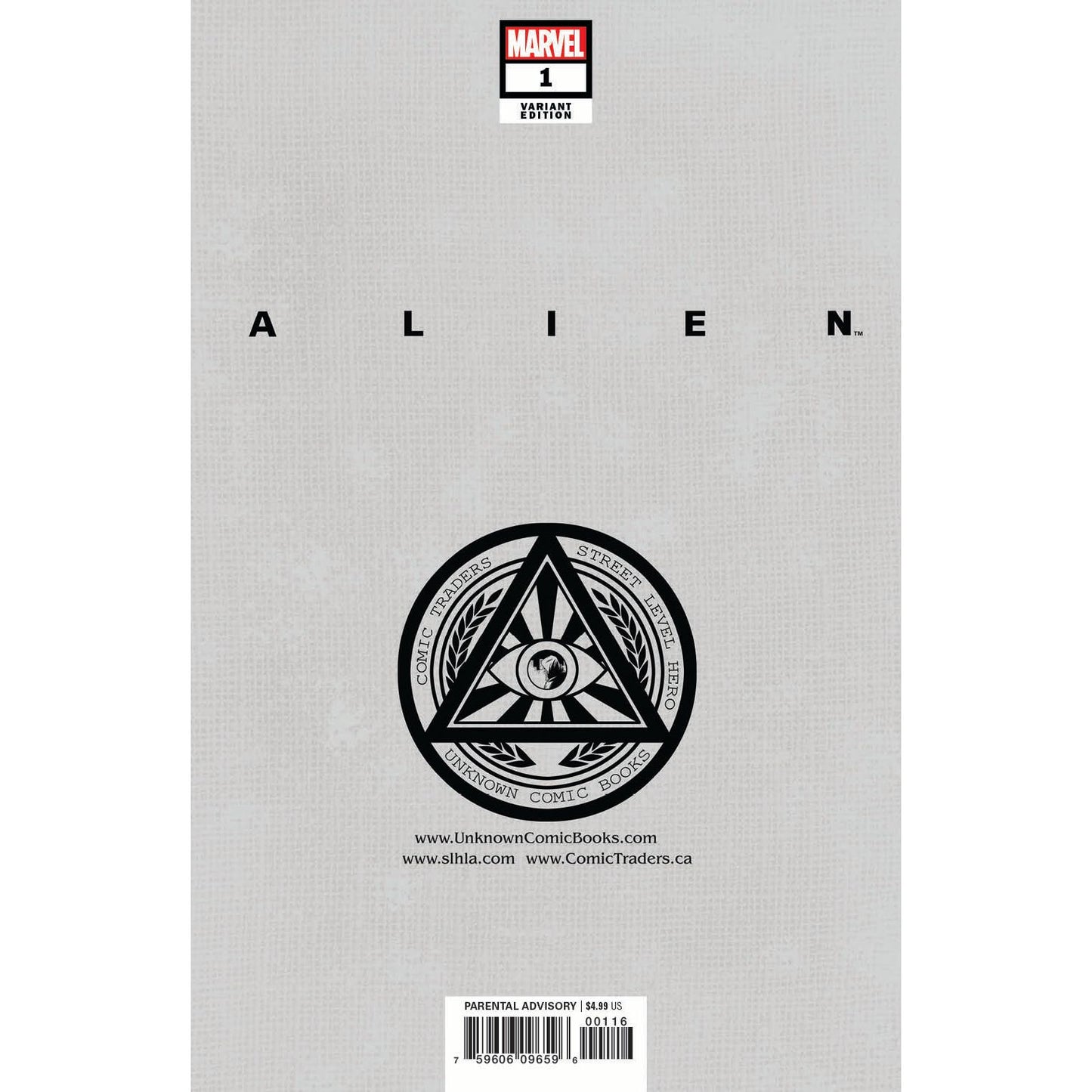 ALIEN #1 UNKNOWN COMICS MARCO MASTRAZZO EXCLUSIVE VIRGIN VAR (03/24/2021)