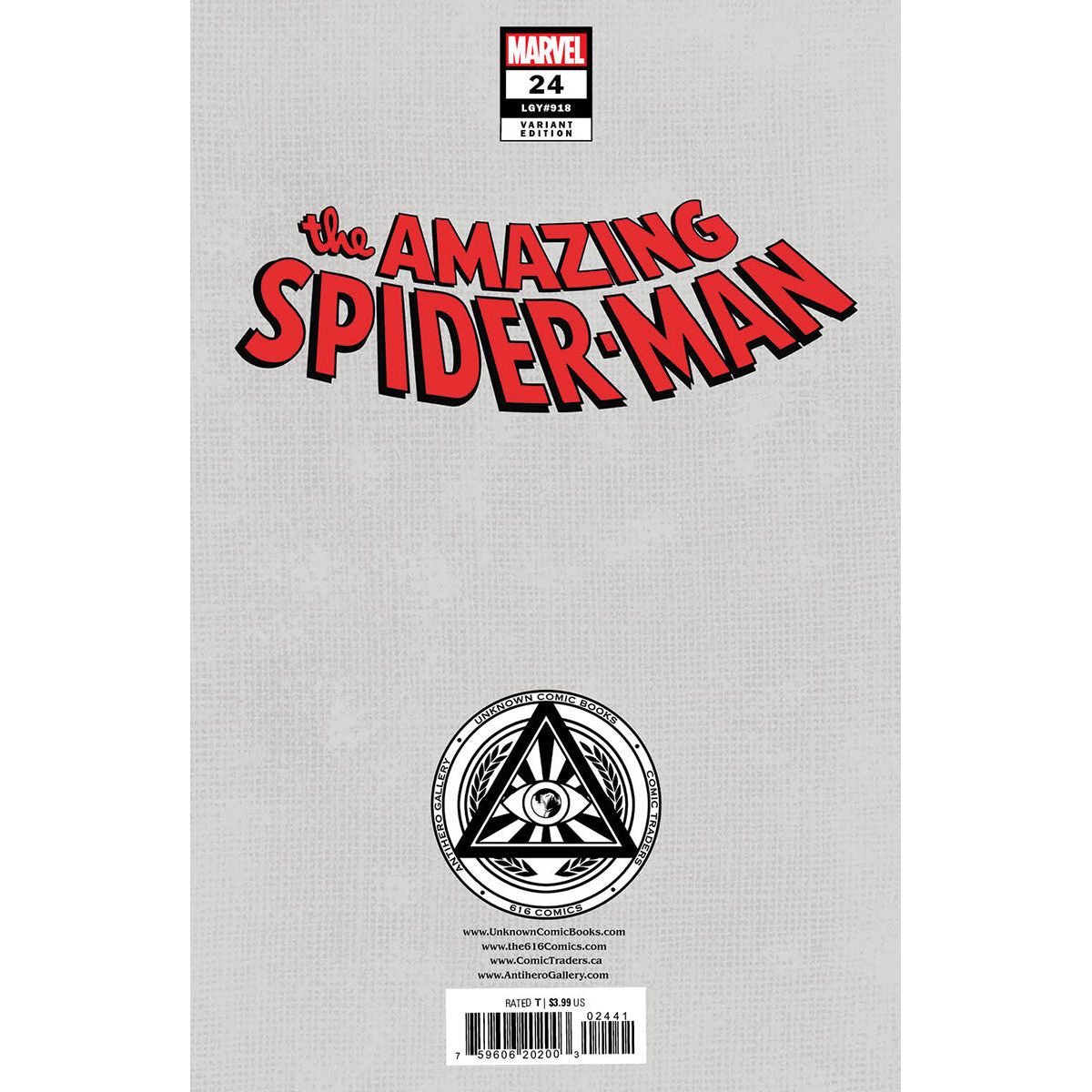 AMAZING SPIDER-MAN #24 UNKNOWN COMICS DAVID NAKAYAMA EXCLUSIVE VAR (04/19/2023)