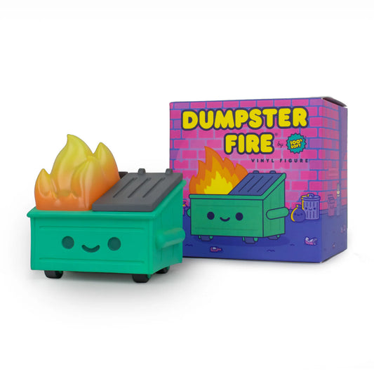 100% Soft Dumpster Fire Vinyl Figure - original green