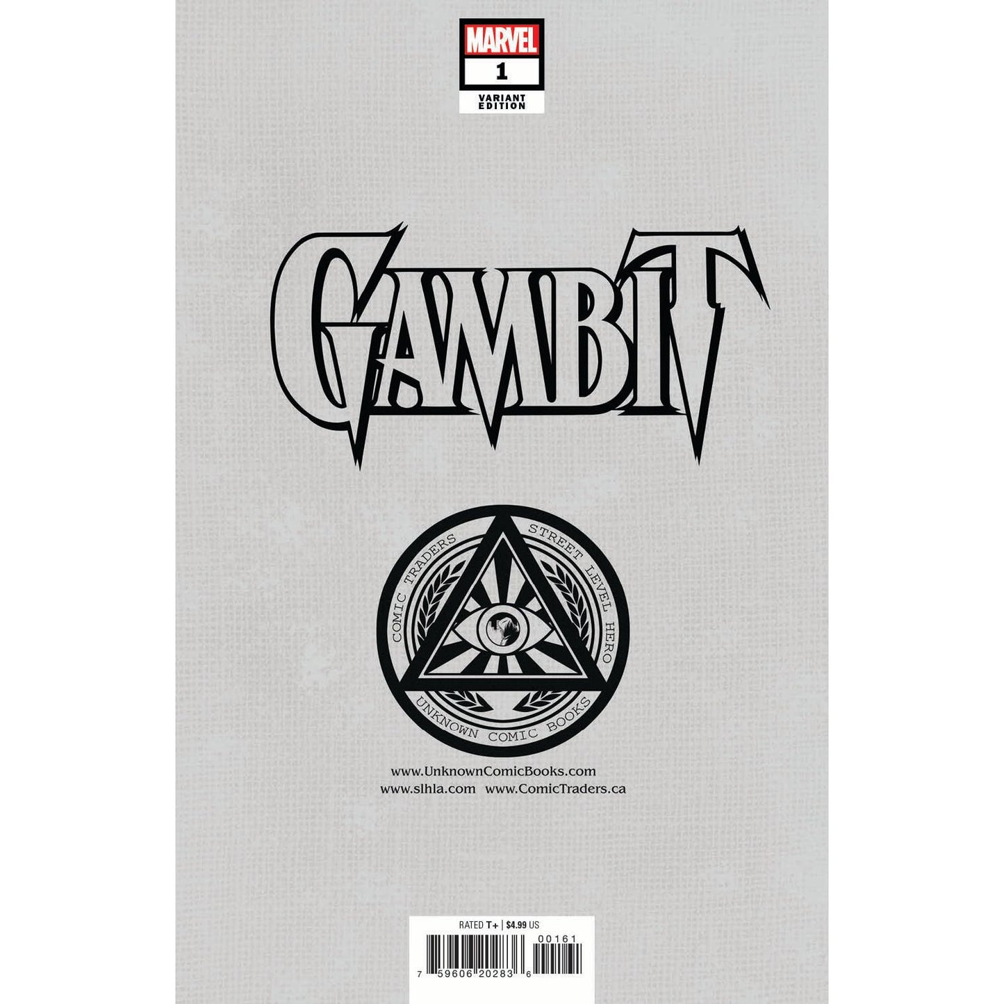 GAMBIT 1 UNKNOWN COMICS BLANK EXCLUSIVE VAR (07/06/2022) (07/27/2022)