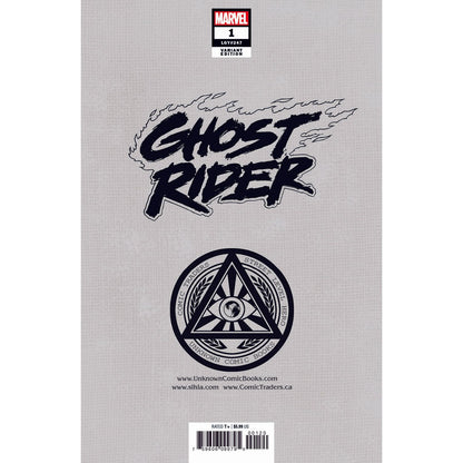 GHOST RIDER 1 UNKNOWN COMICS MARCO MASTRAZZO EXCLUSIVE VAR (02/23/2022)