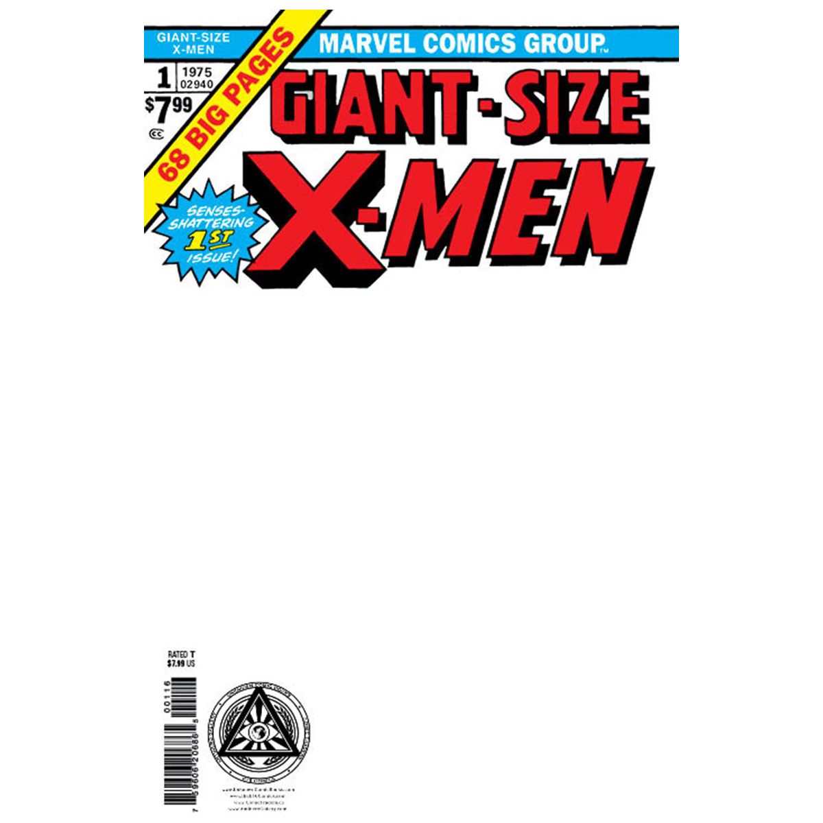 GIANT-SIZE X-MEN #1 FACSIMILE EDITION [NEW PRINTING] UNKNOWN COMICS EXCLUSIVE BLANK VAR (08/16/2023) (08/30/2023)