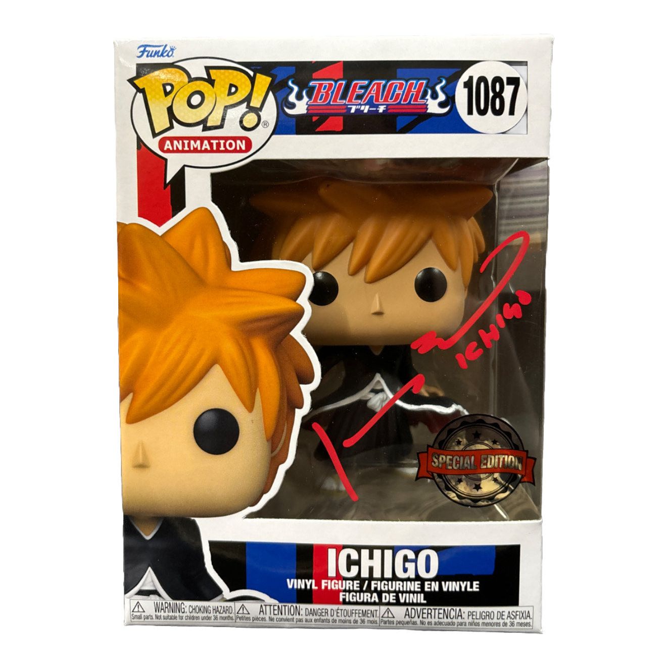 Johnny Young Bosch signed Ichigo Funko POP! Bleach #1087 JSA Authenticated autograph