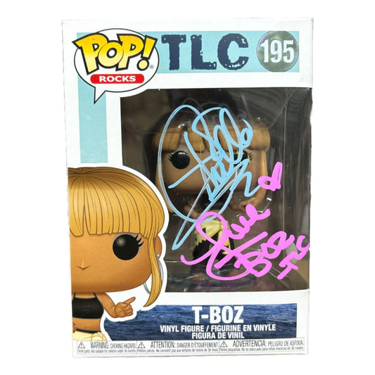 Chilli & T-Boz dual signed T-Boz Funko POP! TLC #195 JSA Authenticated autograph