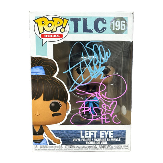 Chilli & T-Boz dual signed Left Eye Funko POP! TLC #196 JSA Authenticated autograph