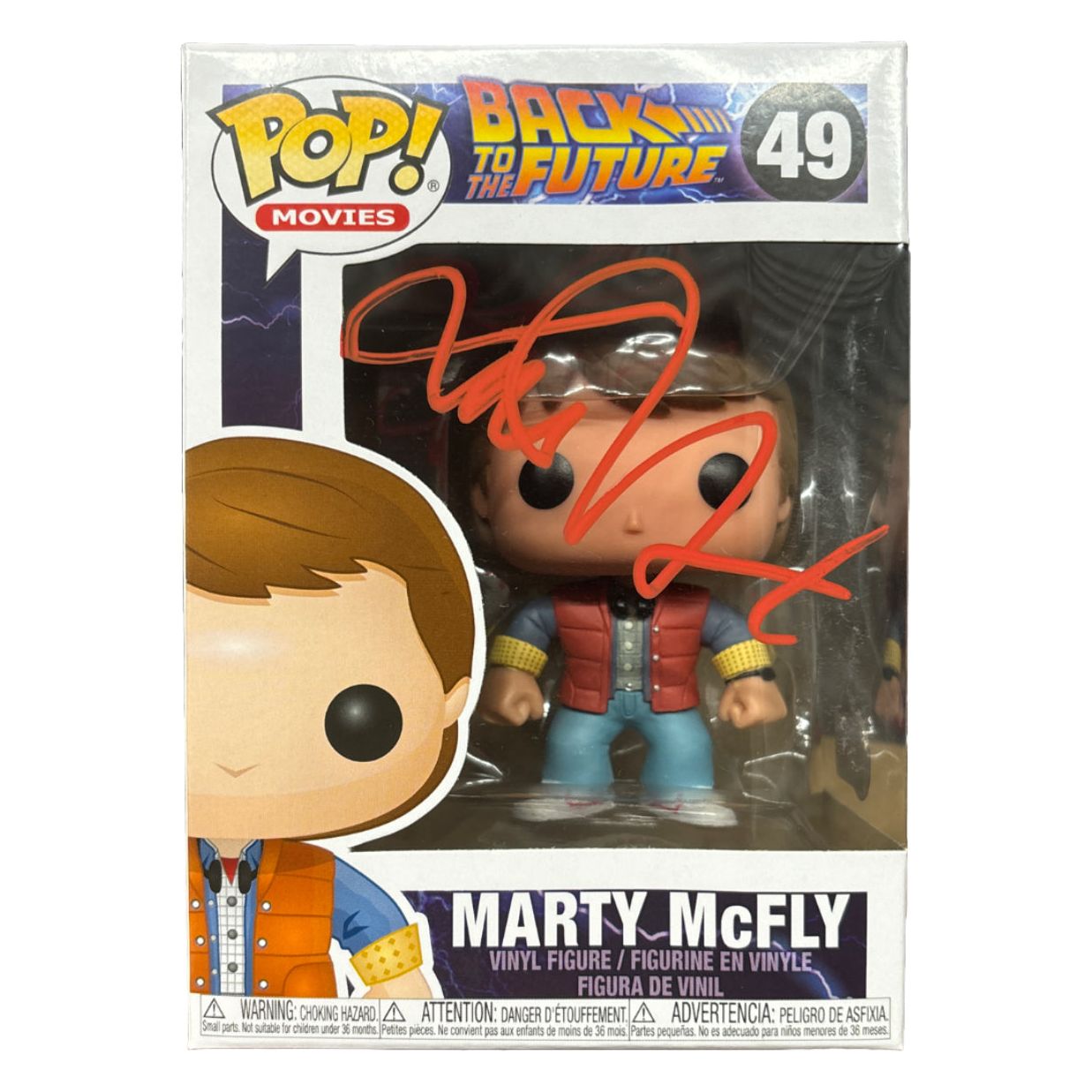 Michael J. Fox signed Marty McFly Funko Pop! Back to the Future #49 Beckett Authenticated autograph