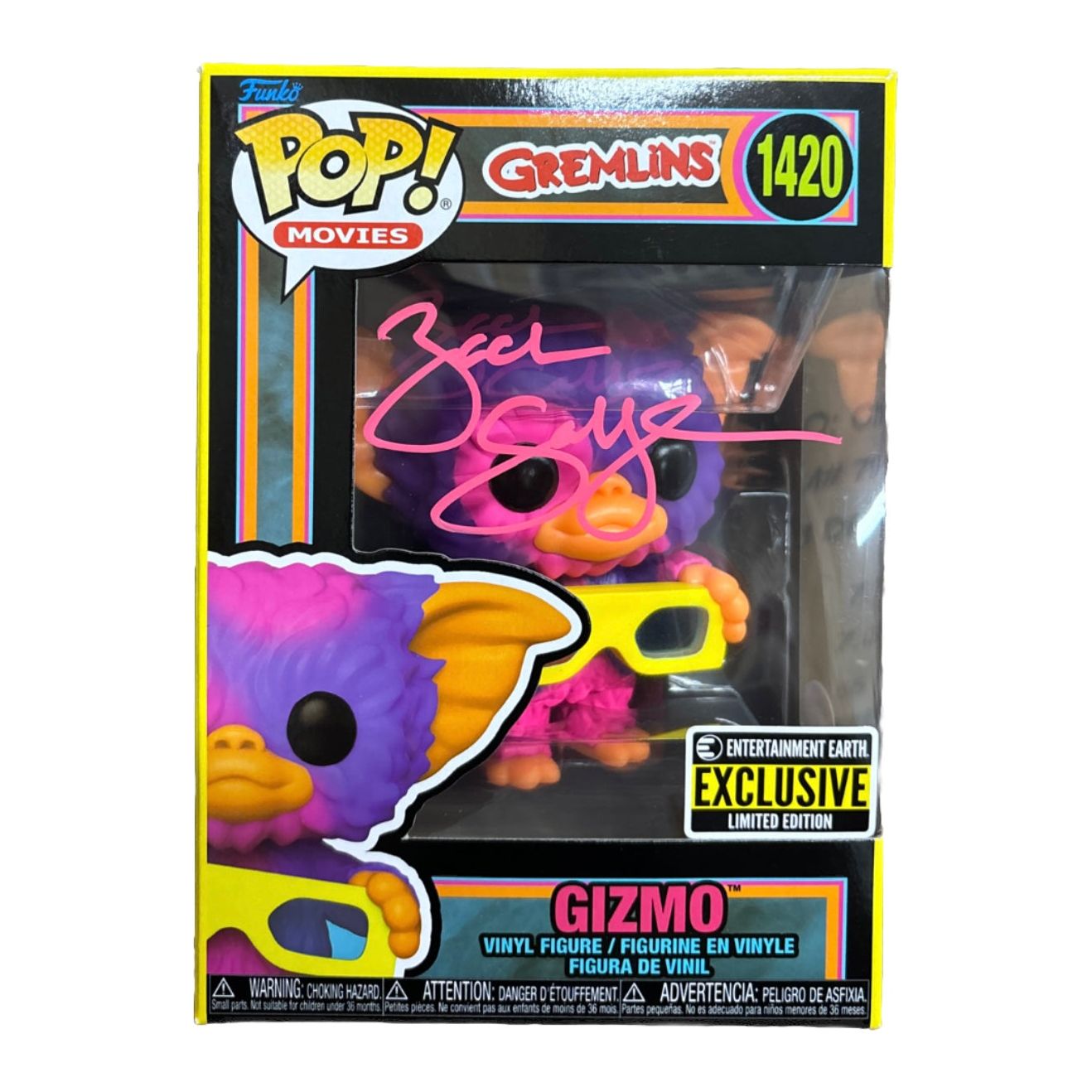 Zach Galligan signed Gizmo Funko POP! Gremlis #1420 JSA Authenticated autograph