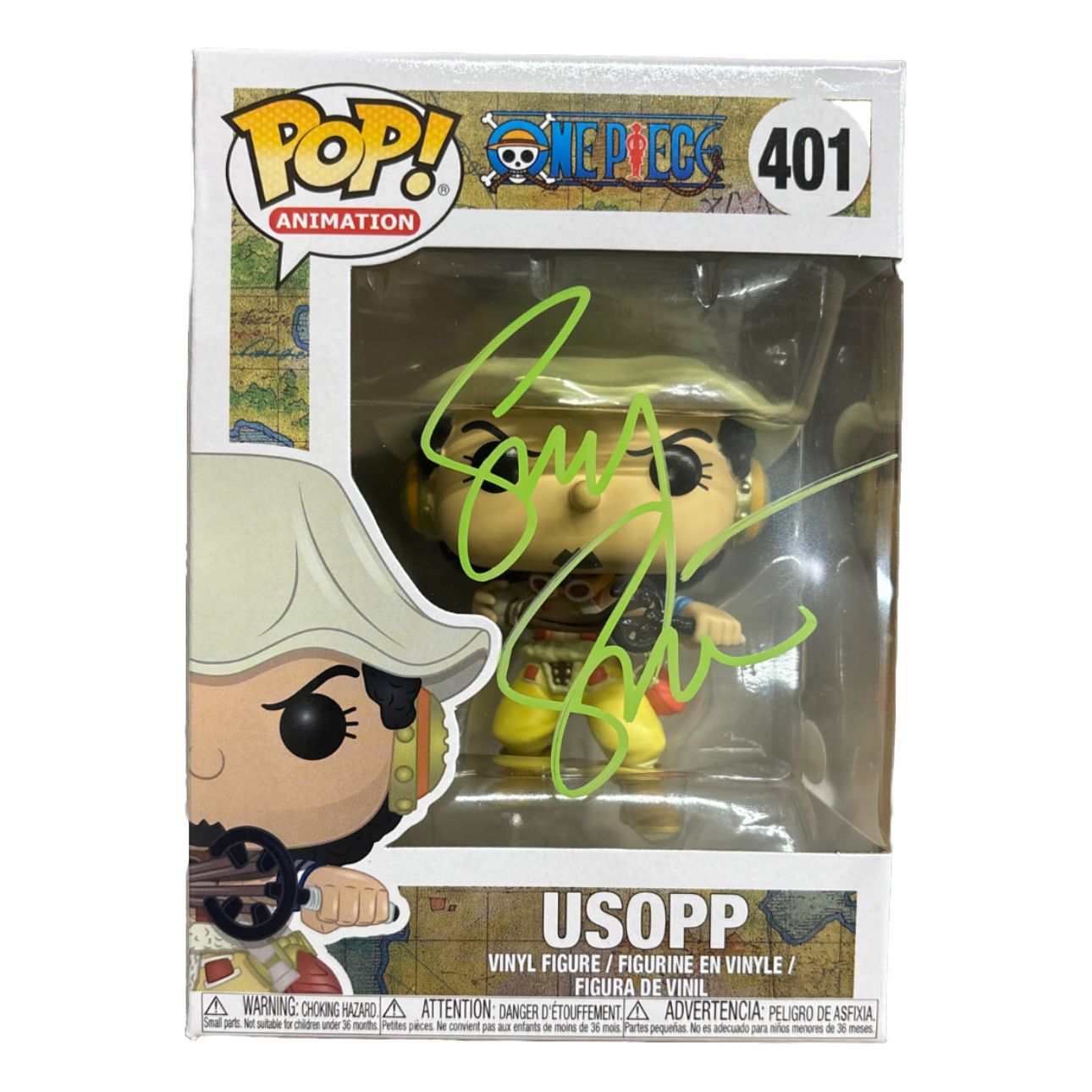 Sonny Strait signed One Piece Usopp Funko Pop! #401 JSA Authenticated autograph