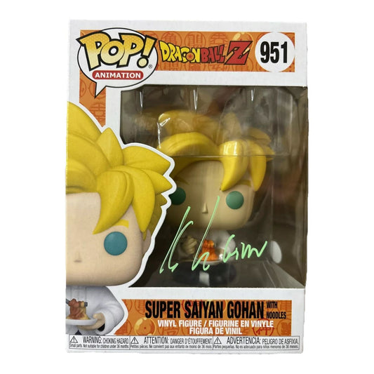 Kyle Hebert signed Super Saiyan Gohan w/ Noodles Funko Pop! Dragonball Z #951 JSA Authenticated autograph