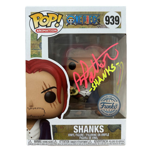 Brandon Potter signed Shanks Funko Pop! One Piece #939 Special Edition JSA Authenticated autograph