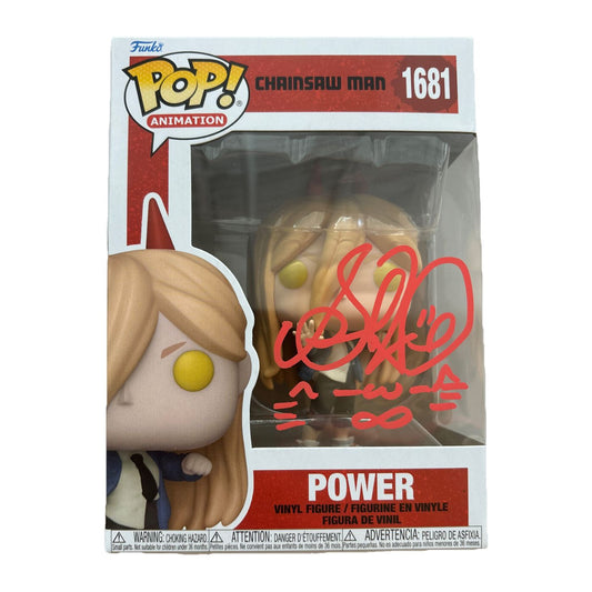 Sarah Wiedenheft signed Power Funko Pop! Chainsaw Man #1681 JSA Authenticated autograph