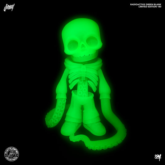 JIMMY VINYL 8" RADIOACTIVE GREEN BLANK COLORWAY BY 8PM