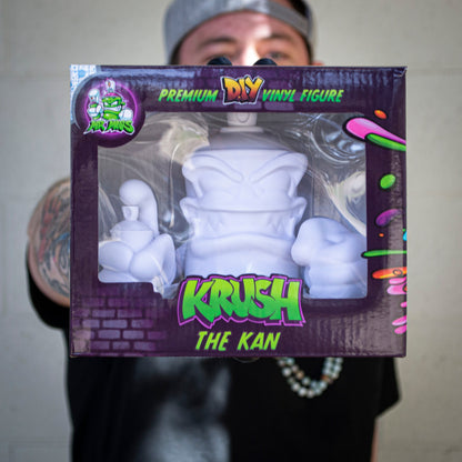 "KRUSH THE KAN" 5 inch DIY WHITE VINYL FIGURE