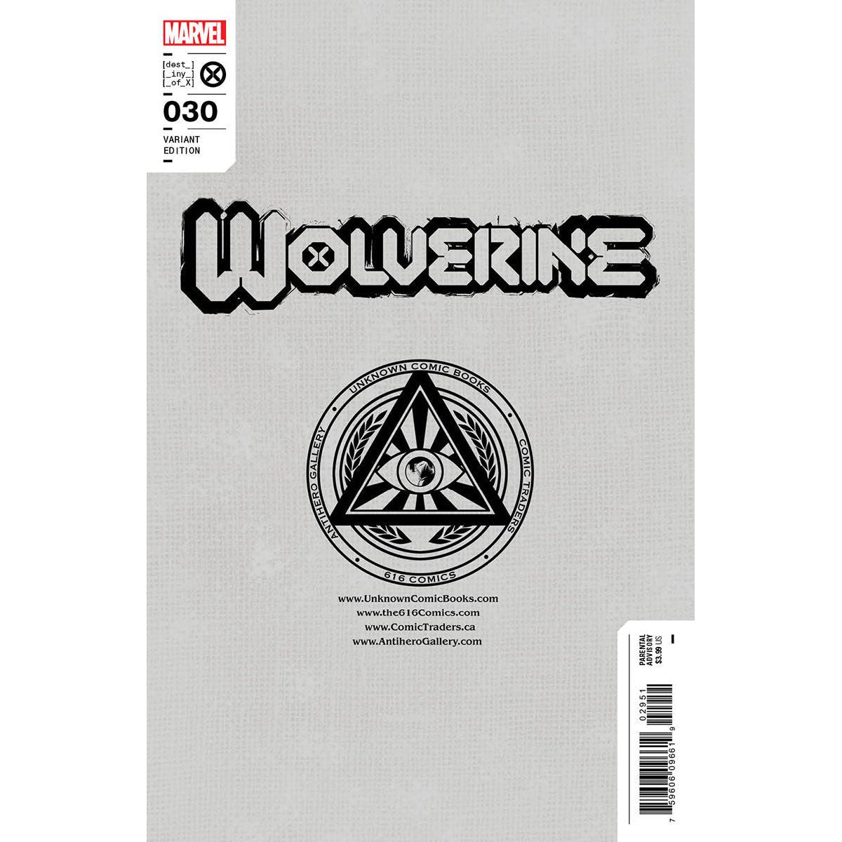 WOLVERINE #30 UNKNOWN COMICS SCOTT WILLIAMS EXCLUSIVE ICON VAR (02/15/2023)