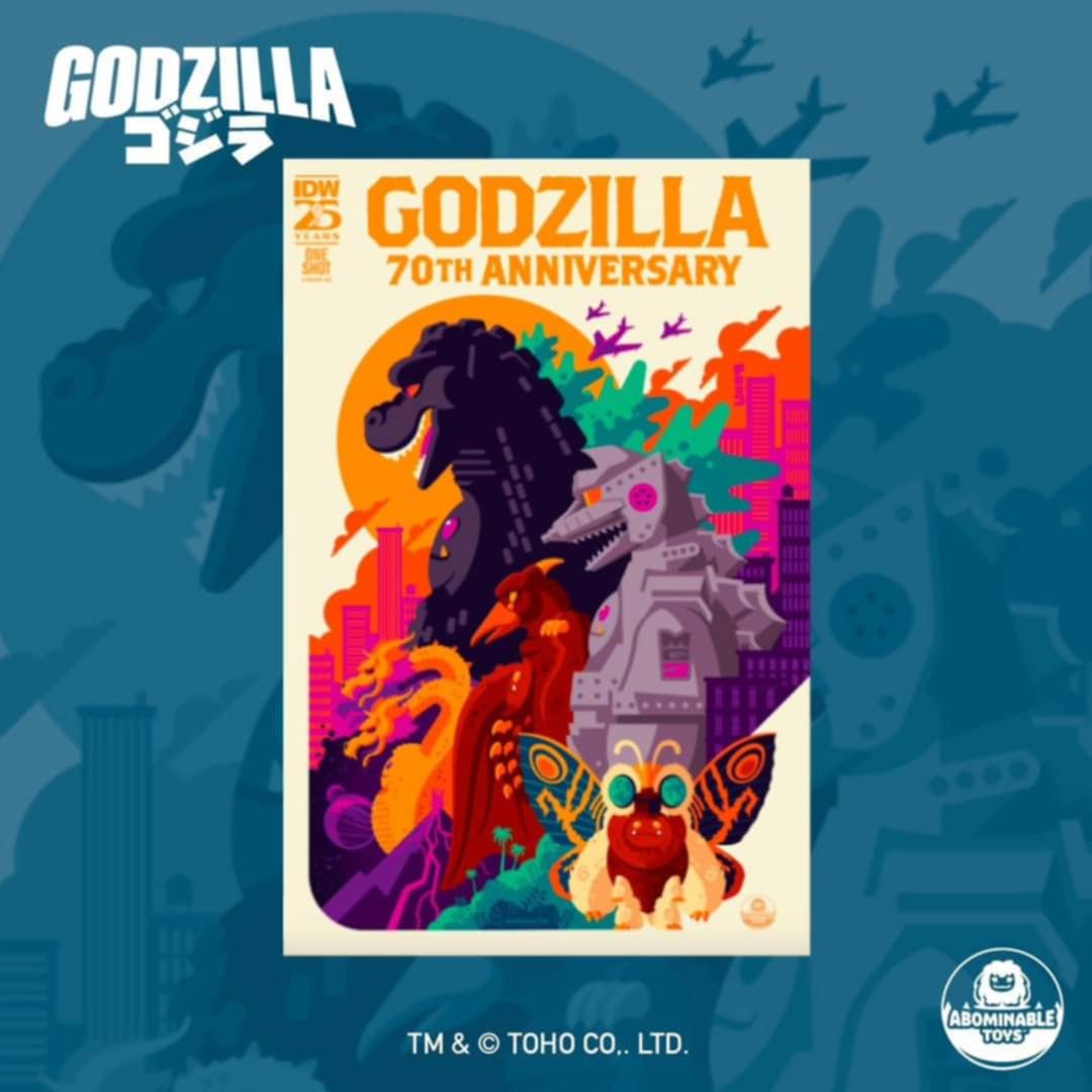 NYCC 2024 Limited Edition Tom Whalen Abominable Toys Variant IDW Godzilla 70th Anniversary One Shot Comic