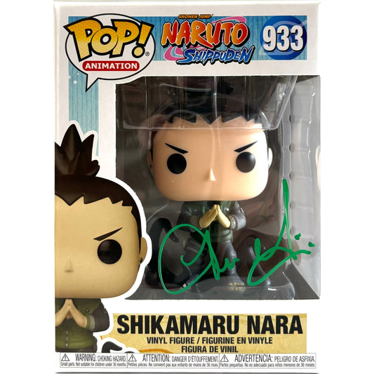 Tom Gibis signed Shikamaru Nara Funko Pop! Naruto #933 JSA Authenticated autograph