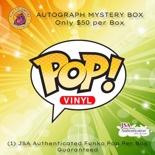 Funko Pop! $50 Autograph Mystery Box Guaranteed (1) JSA Authenticated Signed Funko Pop! per Box