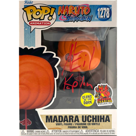 Neil Kaplan signed Madara Uchiha Funko Pop! Naruto #1278 Dragons Trading EX JSA Authenticated autograph