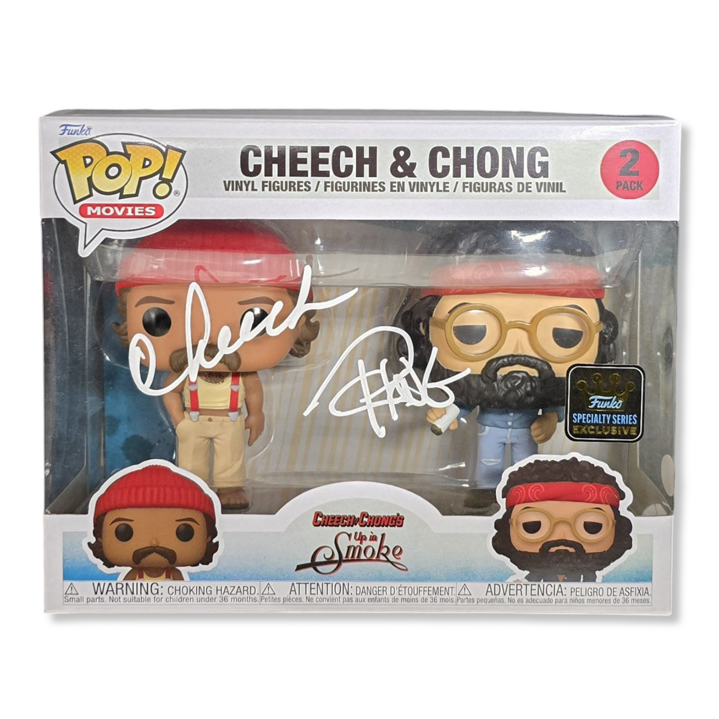 Cheech & Tommy Chong signed Cheech & Chong Funko Pop! Up in Smoke 2-Pack Specialty Series Ex