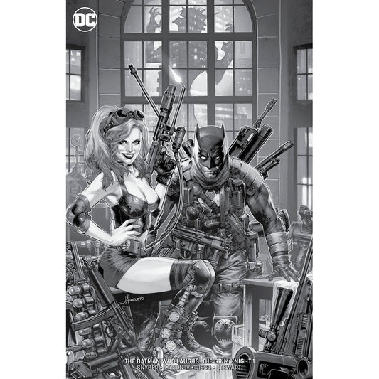 BATMAN WHO LAUGHS THE GRIM KNIGHT #1 UNKNOWN COMIC BOOKS JAY ANACLETO EXCLUSIVE BLACK AND WHITE 3/13/2019