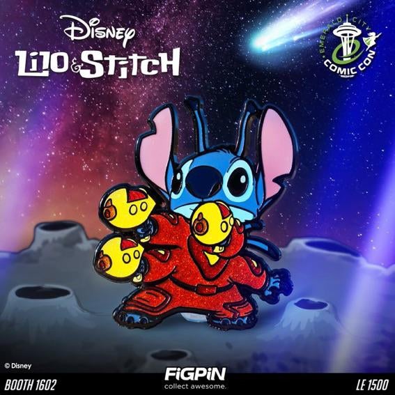 ECCC 2021 FIGPIN DISNEY STITCH GLITTER PIN LE 1500 IN STOCK - Plastic Empire